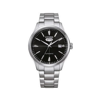 Montre CITIZEN mechanical homme mecanique, bracelet acier inoxydable gris argent