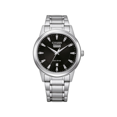 Montre CITIZEN classic elegant homme eco-drive, bracelet acier inoxydable gris argent - vue 1