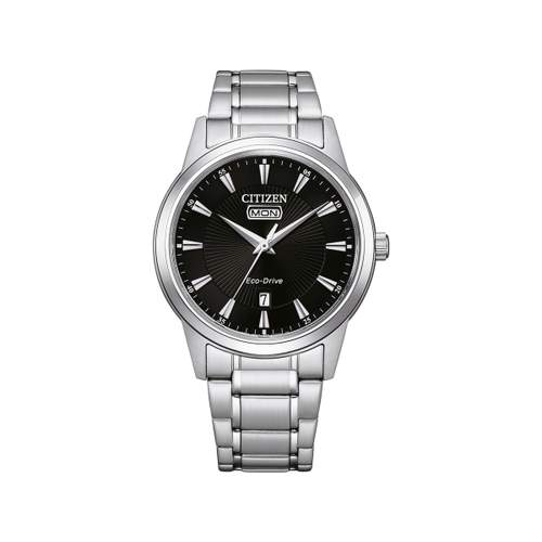Montre CITIZEN classic elegant homme eco-drive, bracelet acier inoxydable gris argent
