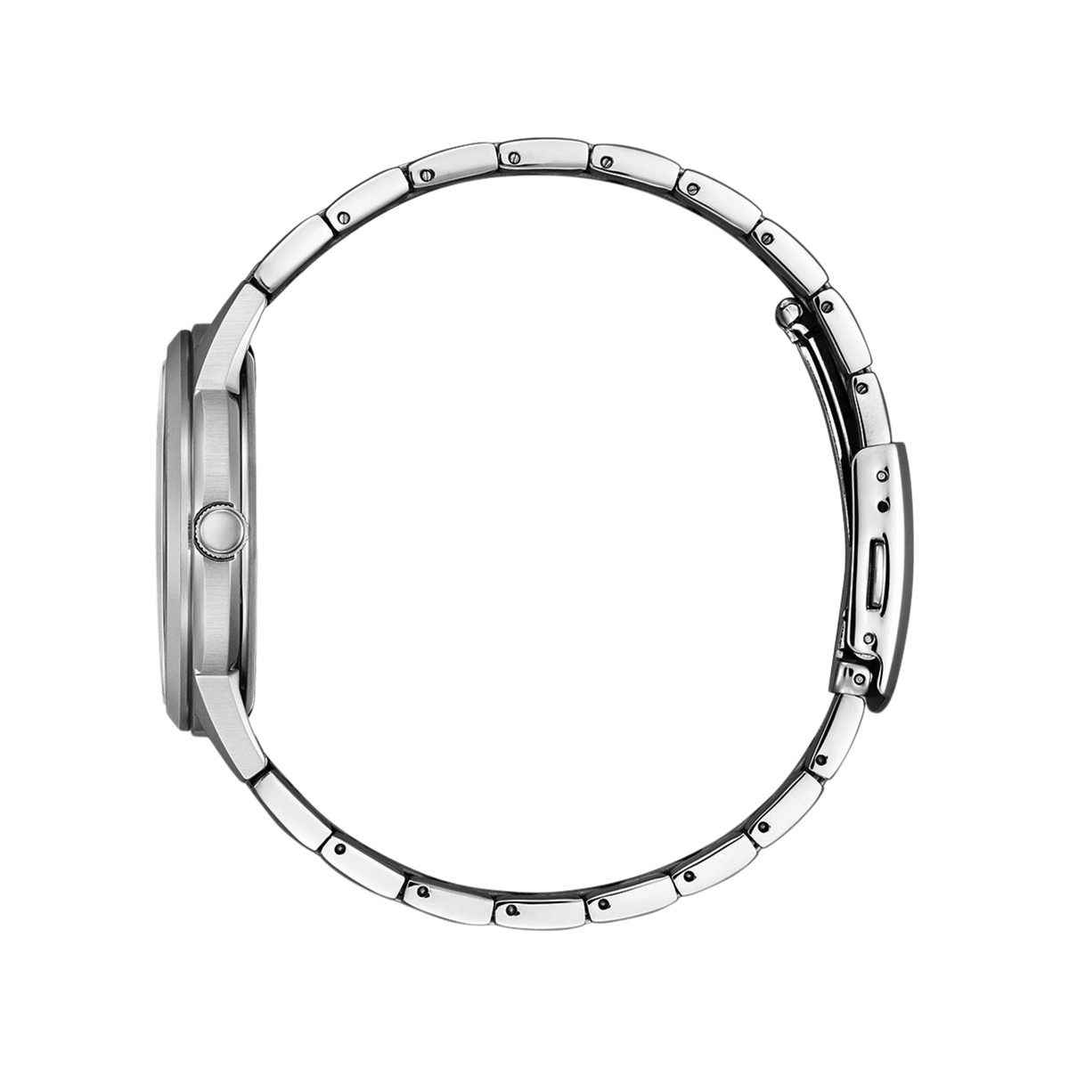 Montre CITIZEN classic elegant homme eco-drive, bracelet acier inoxydable gris argent - vue 2