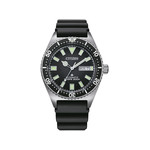 Montre CITIZEN promaster marine homme mecanique, bracelet caoutchouc noir - vue 1