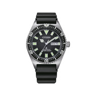 Montre CITIZEN promaster marine homme mecanique, bracelet caoutchouc noir