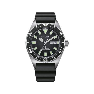 Montre CITIZEN promaster marine homme mecanique, bracelet caoutchouc noir - vue 1