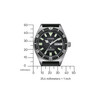 Montre CITIZEN promaster marine homme mecanique, bracelet caoutchouc noir - vue VD2