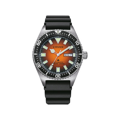 CITIZEN promaster marine men mechanical watch, black rubber strap