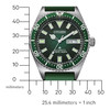 Montre CITIZEN promaster marine homme mecanique, bracelet caoutchouc vert - vue VD2