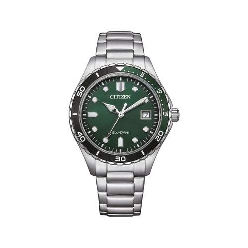 Montre CITIZEN platform homme eco-drive, bracelet acier inoxydable gris argent