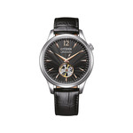 Montre CITIZEN platform homme mecanique, bracelet cuir noir - vue 1