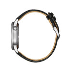 Montre CITIZEN platform homme mecanique, bracelet cuir noir - vue 2