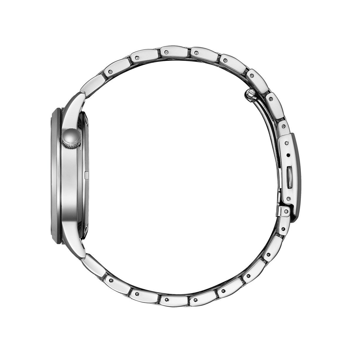 Montre CITIZEN platform homme mecanique, bracelet acier inoxydable gris argent - vue 2