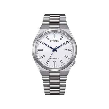 Montre CITIZEN tsuyosa homme mecanique, bracelet acier inoxydable gris argent