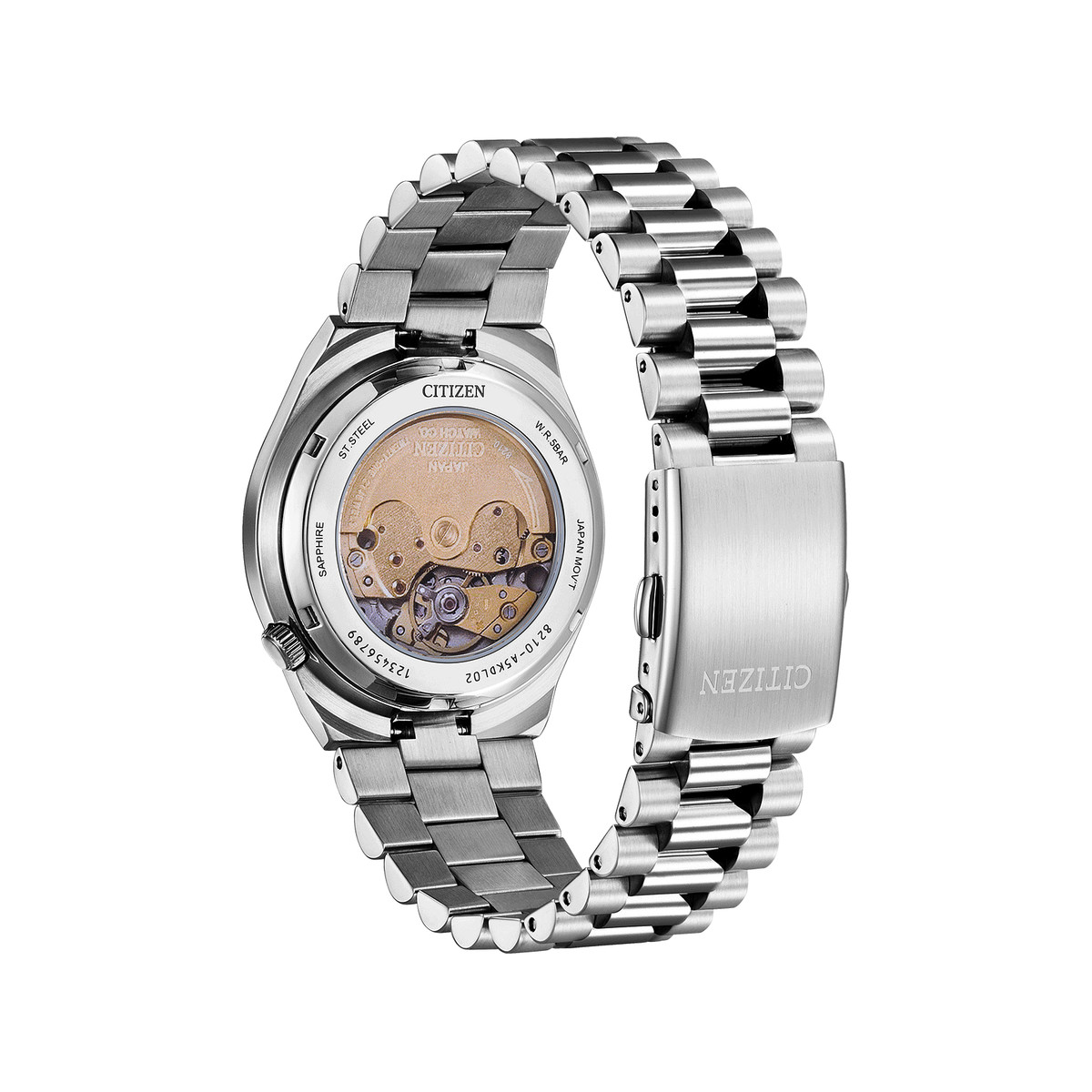 CITIZEN tsuyosa heren mechanisch horloge, zilvergrijs roestvrij stalen armband - bekijk 3