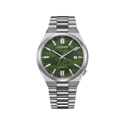 Montre CITIZEN tsuyosa homme mecanique, bracelet acier inoxydable gris argent
