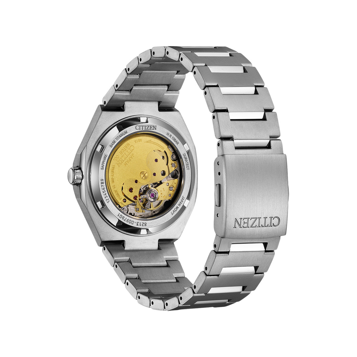 CITIZEN super titanium heren mechanisch horloge, zilvergrijs titanium armband - bekijk 3