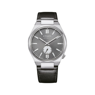 Montre CITIZEN tsuyosa homme mecanique, bracelet cuir noir - vue 1