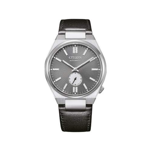 CITIZEN tsuyosa men's mechanical watch, black leather strap