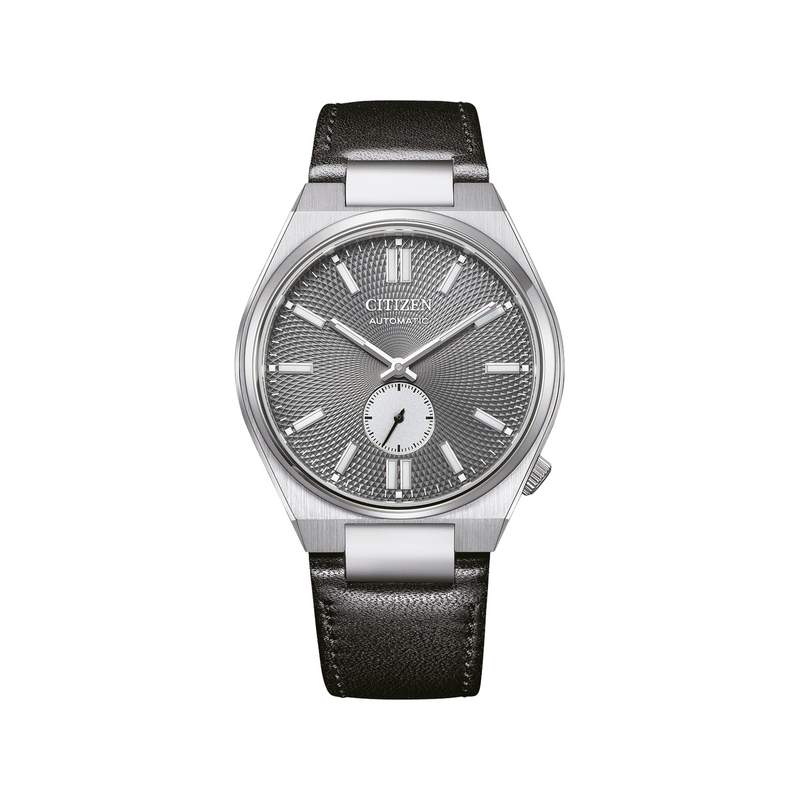 Montre CITIZEN tsuyosa homme mecanique, bracelet cuir noir - vue 1