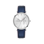 Montre PIERRE LANNIER Data homme bracelet cuir bleu - vue 1