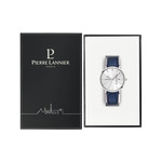 Montre PIERRE LANNIER Data homme bracelet cuir bleu - vue D2