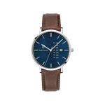 Montre PIERRE LANNIER Data homme bracelet cuir brun - vue 1