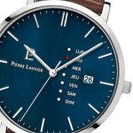 Montre PIERRE LANNIER Data homme bracelet cuir brun - vue D1