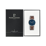 Montre PIERRE LANNIER Data homme bracelet cuir brun - vue D2