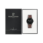 PIERRE LANNIER Data men's watch with brown leather strap - view D2