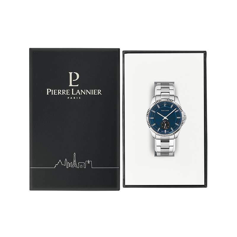 Montre PIERRE LANNIER Metropolitain homme bracelet acier - vue D2