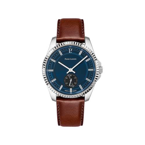 Montre PIERRE LANNIER Metropolitain homme bracelet cuir brun