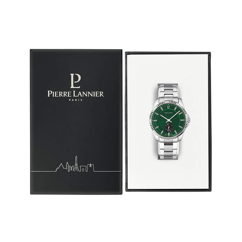 Montre PIERRE LANNIER Metropolitain homme bracelet acier - vue D2