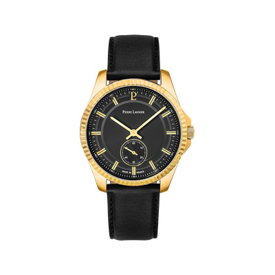 Montre PIERRE LANNIER Metropolitain homme bracelet cuir noir - vue 1