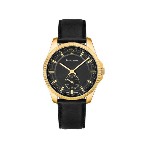 Montre PIERRE LANNIER Metropolitain homme bracelet cuir noir