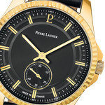 PIERRE LANNIER Metropolitain men's watch with black leather strap - view D1