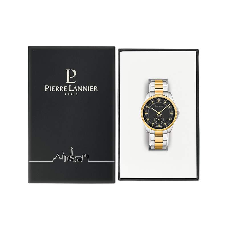 Montre PIERRE LANNIER Metropolitain homme bracelet acier bicolore - vue D2