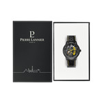 Montre PIERRE LANNIER Paddock homme automatique, bracelet cuir noir - vue D2