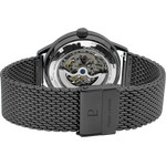 PIERRE LANNIER Paddock automatic men's watch set with black Milanese steel bracelet and black leather strap - view 3