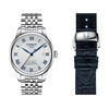 Montre TISSOT T-CLASSIC LE LOCLE 20TH ANNIVERSARY POWERMATIC 80 homme automatique, cadran gris bracelet acier inoxydable - vue V1