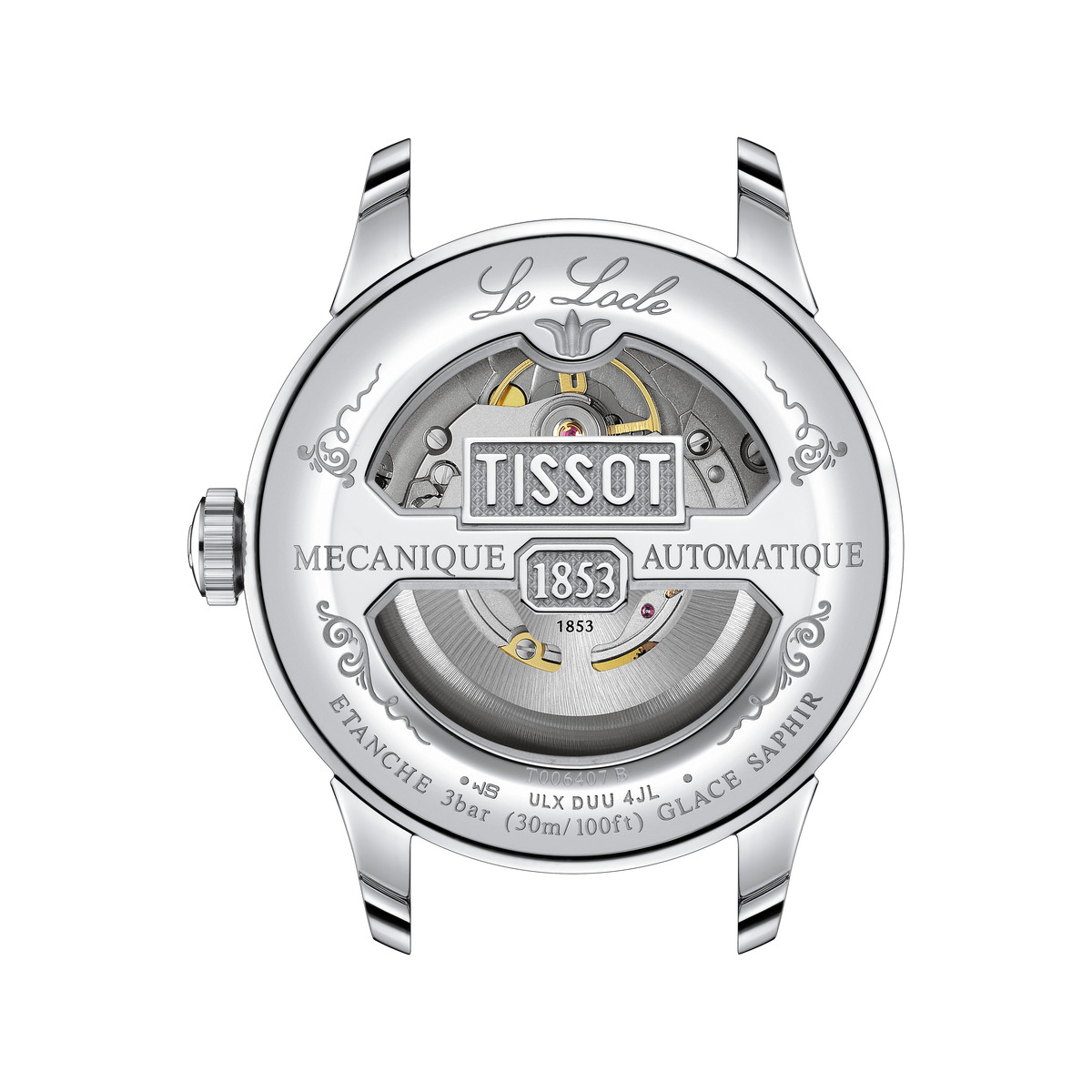 Montre TISSOT T-CLASSIC LE LOCLE 20TH ANNIVERSARY POWERMATIC 80 homme automatique, cadran gris bracelet acier inoxydable - vue 3