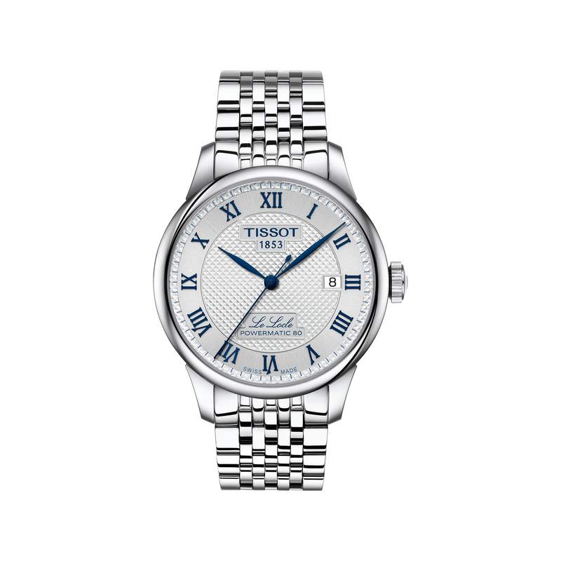 Montre TISSOT T-CLASSIC LE LOCLE 20TH ANNIVERSARY POWERMATIC 80 homme automatique, cadran gris bracelet acier inoxydable - vue 4