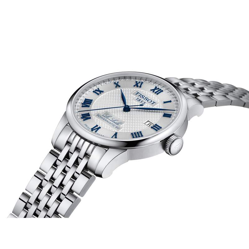 Montre TISSOT T-CLASSIC LE LOCLE 20TH ANNIVERSARY POWERMATIC 80 homme automatique, cadran gris bracelet acier inoxydable - vue D1