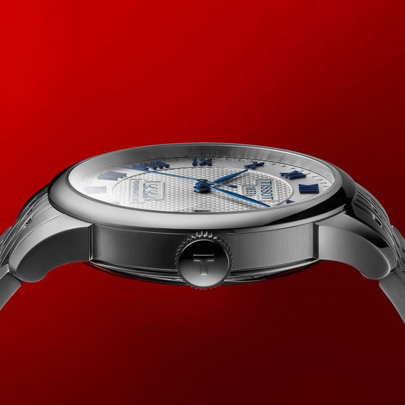 Montre TISSOT T-CLASSIC LE LOCLE 20TH ANNIVERSARY POWERMATIC 80 homme automatique, cadran gris bracelet acier inoxydable - vue D3