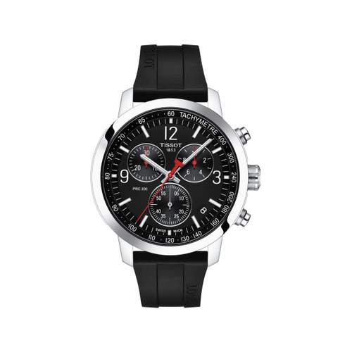 Montre TISSOT T-SPORT PRC 200 homme cadran noir bracelet caoutchouc noir