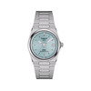 Montre TISSOT T-CLASSIC PRX POWERMATIC homme automatique, cadran belu clair bracelet acier inoxydable - vue V1
