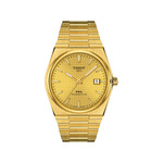 Montre TISSOT T-CLASSIC PRX POWERMATIC 80 mixte automatique cadran doré bracelet acier inoxydable or - vue 1