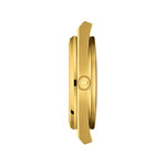 Watch TISSOT T-CLASSIC PRX POWERMATIC 80 mixed automatic gold dial stainless steel bracelet gold - view 2