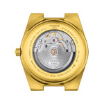 Watch TISSOT T-CLASSIC PRX POWERMATIC 80 mixed automatic gold dial stainless steel bracelet gold - view 3