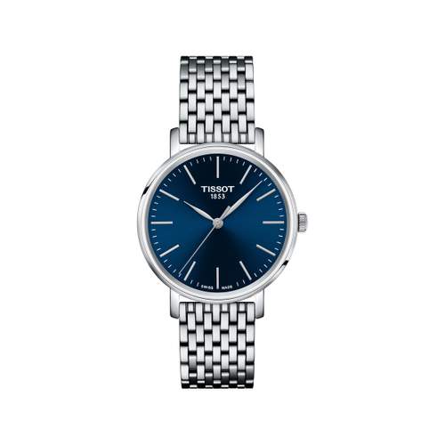 TISSOT T-CLASSIC EVERYTIME mixed blue dial stainless steel bracelet watch