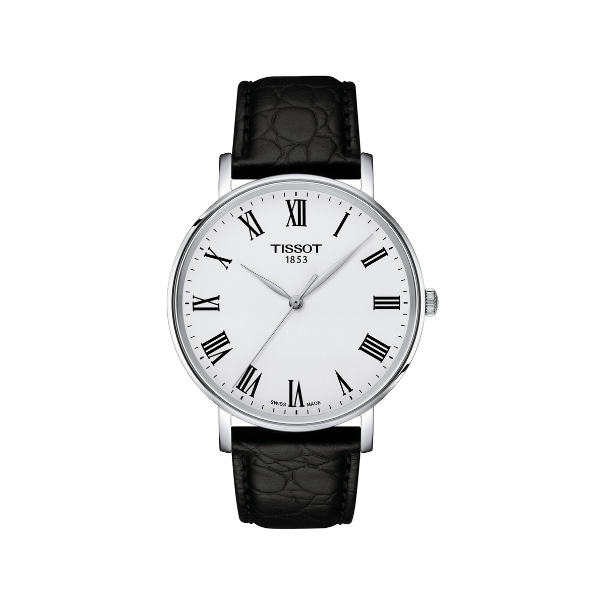 Montre TISSOT T-classic homme bracelet cuir noir