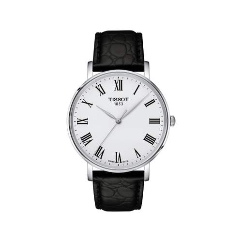TISSOT T-classic men's watch with black leather strap
