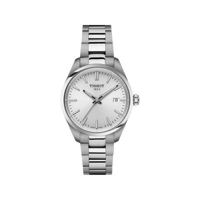 Montre TISSOT T-CLASSIC PR100 mixte cadran gris bracelet acier inoxydable - vue 1